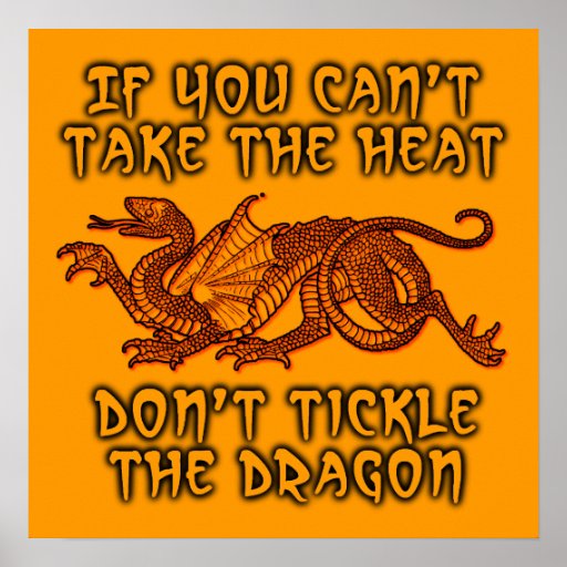 Tickle The Dragon Funny Poster Humor | Zazzle