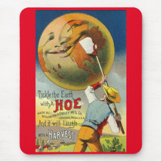 Tickle the Earth - Victorian trade card Mouse Pad