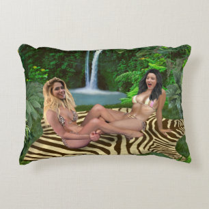 TICKLE WRESTLING BABES ACCENT PILLOW