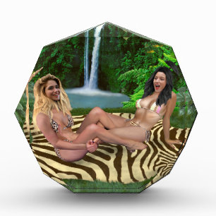 TICKLE WRESTLING BABES ACRYLIC AWARD