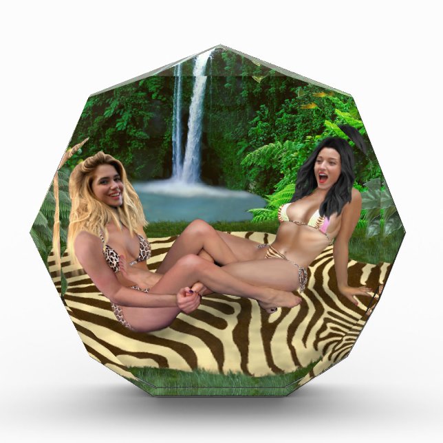 TICKLE WRESTLING BABES ACRYLIC AWARD (Front)