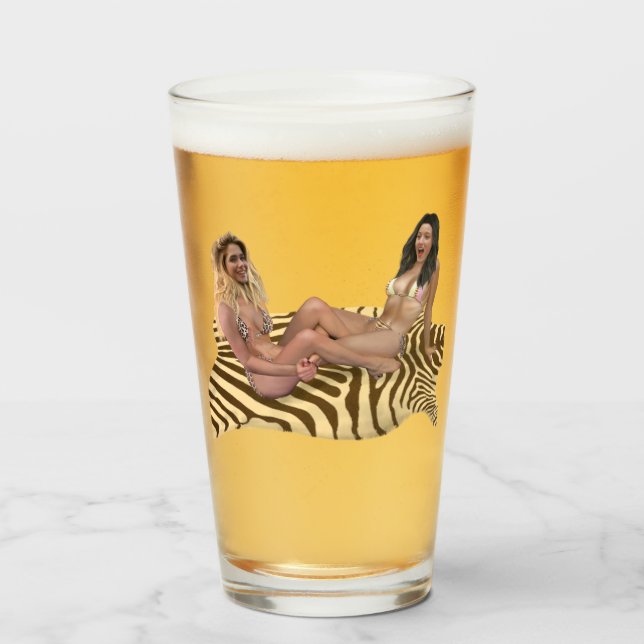 TICKLE WRESTLING BABES GLASS (Front Filled)