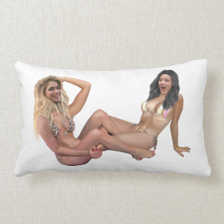 TICKLE WRESTLING BABES LUMBAR PILLOW