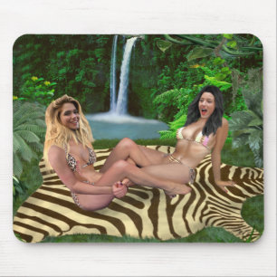 TICKLE WRESTLING BABES MOUSE PAD