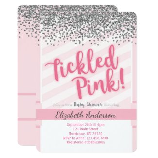 Tickled Pink Baby Shower Invitation