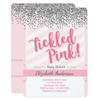 Tickled Pink Shower Invitations 1