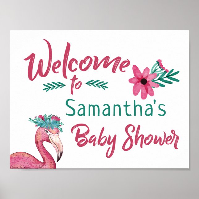 Tickled Pink Baby Shower Sign (Front)