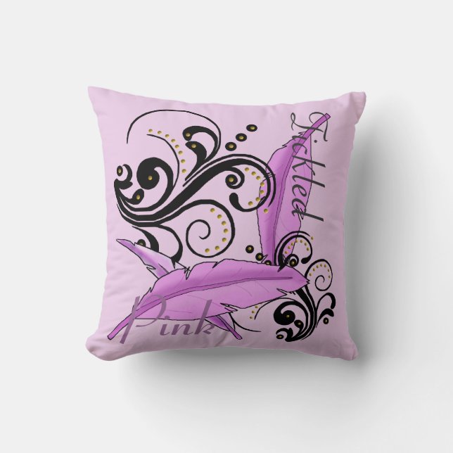 Tickled Pink Breast Cancer Remission Pillow (Front)
