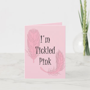 Tickled Pink Feathers Thank You Custom