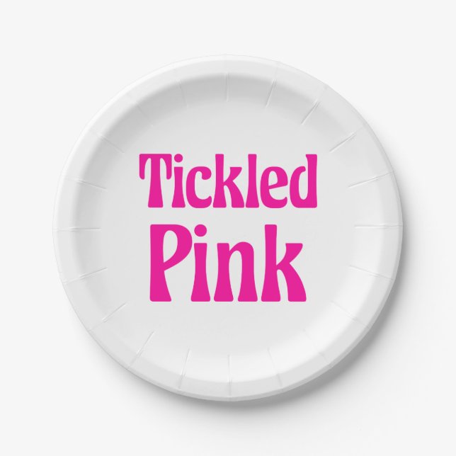 Tickled Pink Paper Plates (Front)