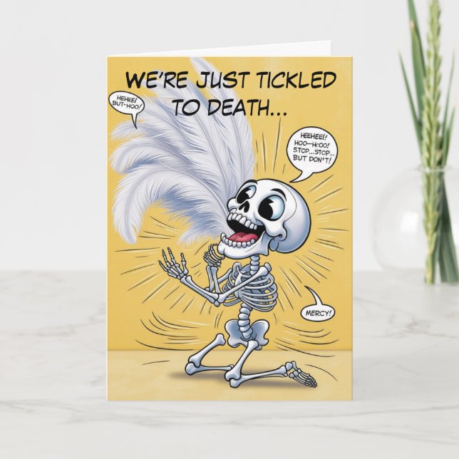 Tickled to Death Thank You Card (Front)
