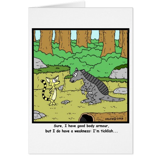 Ticklish: Armadillo Cartoon (Front)