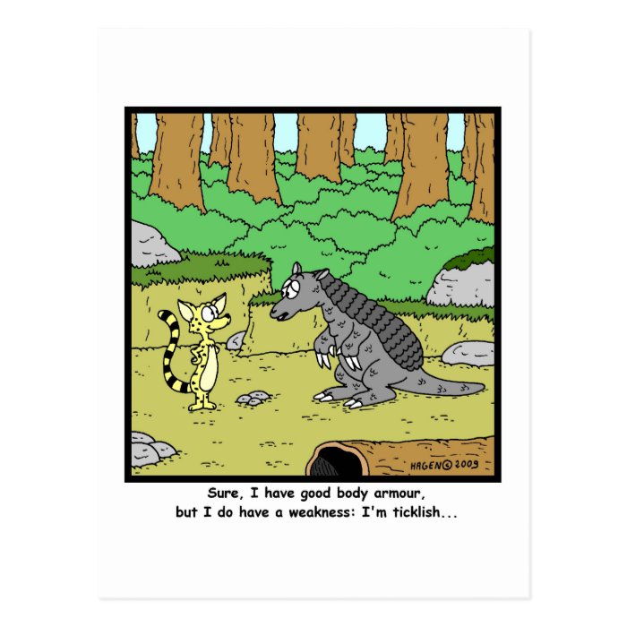 Ticklish Armadillo Cartoon Post Cards