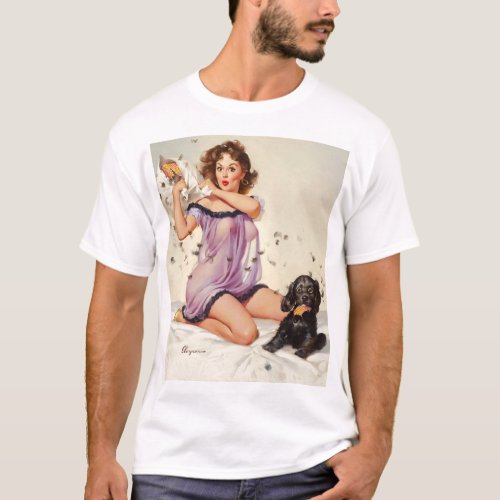 Ticklish Situation Pin Up Art T_Shirt