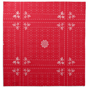 Ticky Cactus Napkin - Red