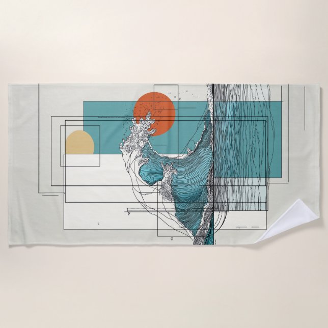 Tidal Balance Beach Towel (Front)