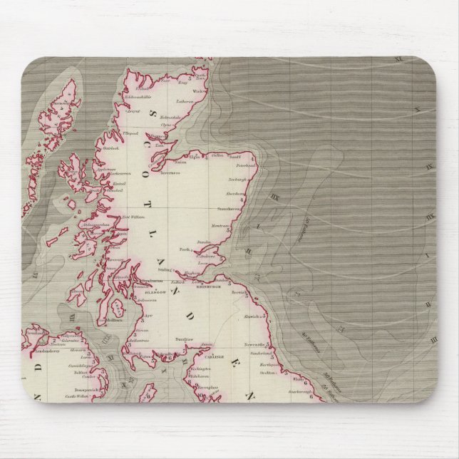 Tidal chart British Seas Mouse Pad (Front)