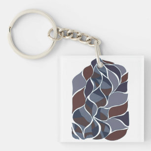 Tidal Echoes – Abstract Earth-Tone Art Tee KRAAL Keychain