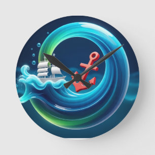 Tidal Force Round Clock