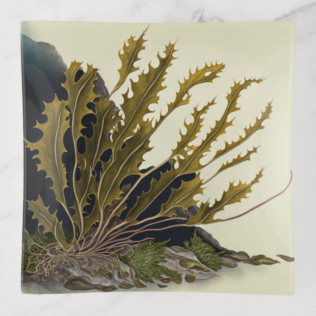 Tidal Fronds Trinket Tray (Front)