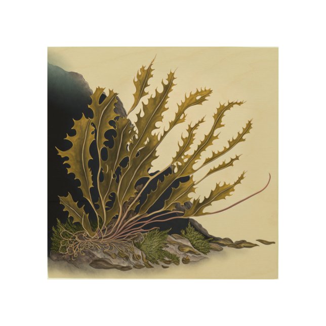 Tidal Fronds Wood Wall Art (Front)