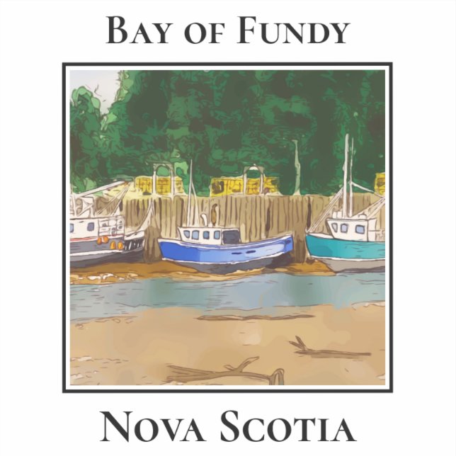 Tidal Majesty of Fundy, Boats Sticker (Front)