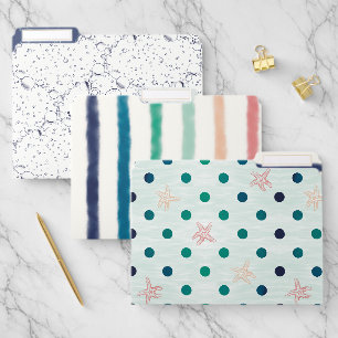 Tidal Whimsy Coastal Collection File Folders