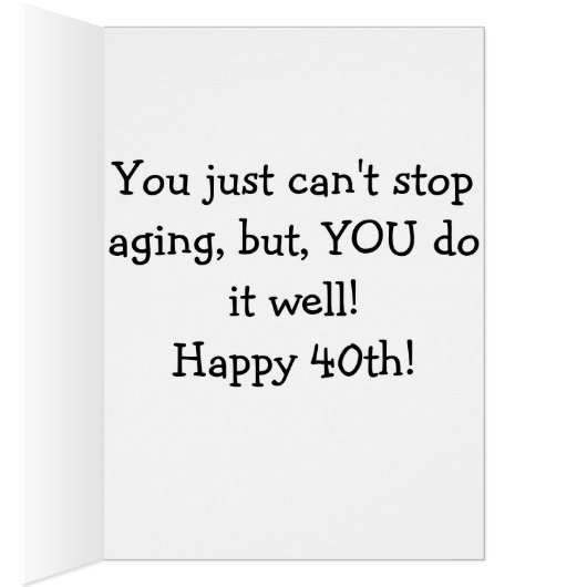 TIDE / AGING CAN'T STOP-LOOK GOOD AT "40" (Inside (Right))