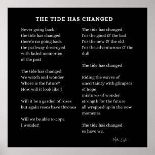 Tide Has Changed New Beginning Fresh Start poem Poster