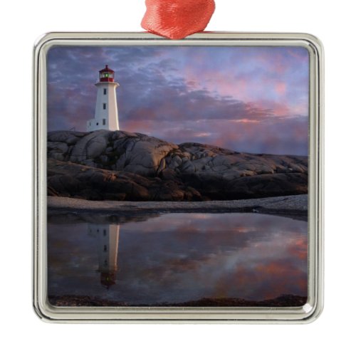 Tide Pool by Lighthouse Metal Ornament