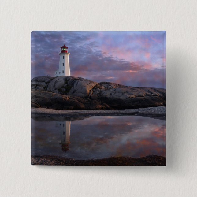 Tide Pool by Lighthouse Pinback Button (Front)