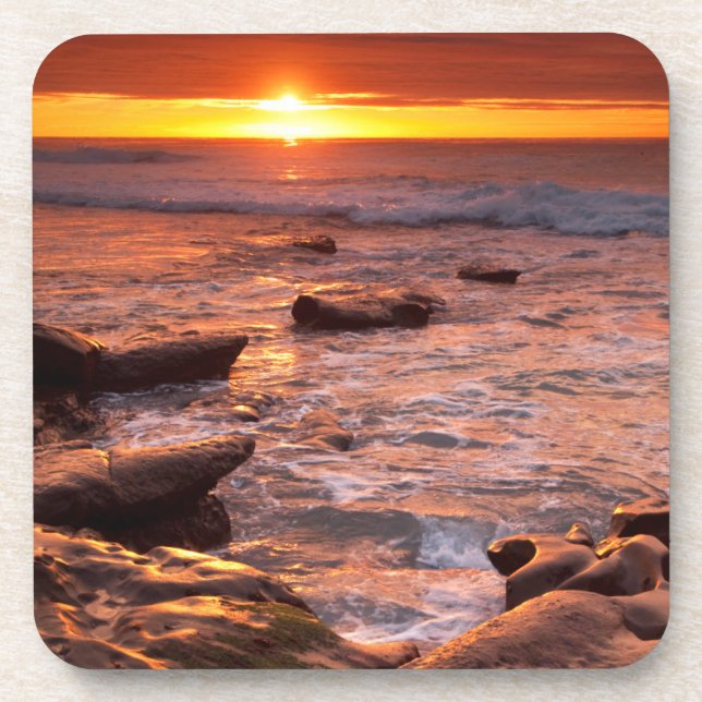 Tide pools at sunset, California Coaster (Front)