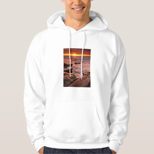 Tide pools at sunset California Hoodie