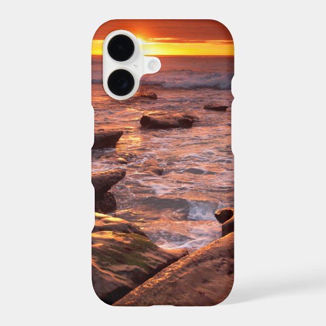 Tide pools at sunset, California Iphone Case (Back)