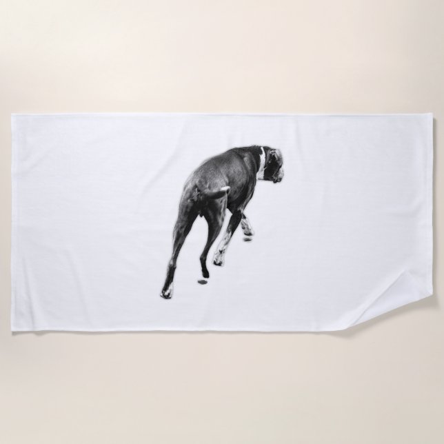 Tide Turn – Grayscale Motion Beach Towel (Front)