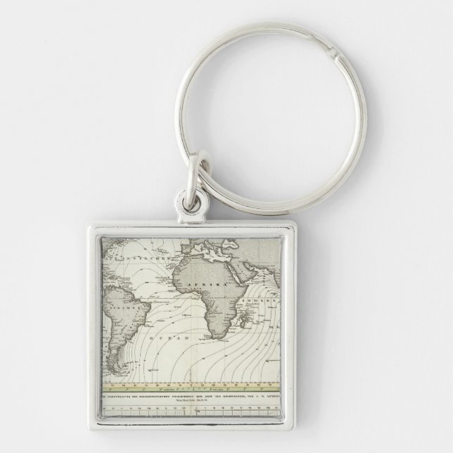 Tide-wave Atlas Map Keychain (Front)