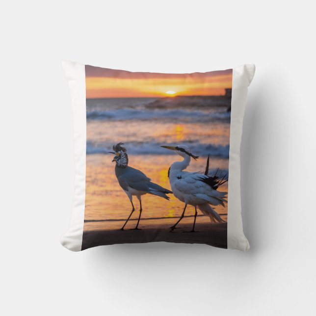 Tidebound Tango Throw Pillow (Front)