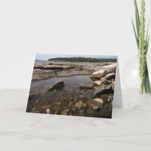 Tidepool at Wonderland in Acadia National Park Card