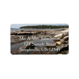 Tidepool at Wonderland in Acadia National Park Label