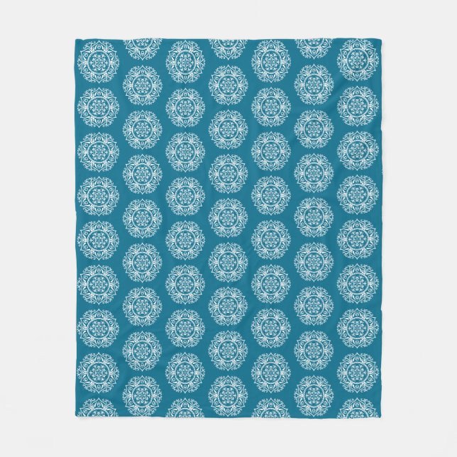 Tidepool Mandala Fleece Blanket (Front)