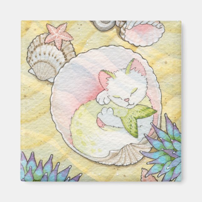 Tidepool treasures square magnet (Front)