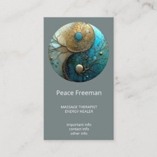 Tides of Balance   Yin Yang Design Business Card