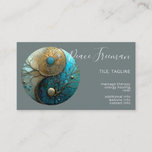Tides of Balance   Yin Yang Design Business Card