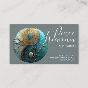 Tides of Balance   Yin Yang Design Business Card