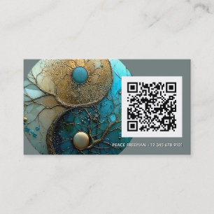 Tides of Balance   Yin Yang Design Business Card