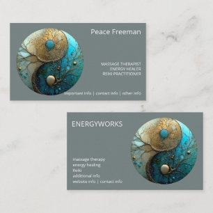 Tides of Balance   Yin Yang Design Business Card