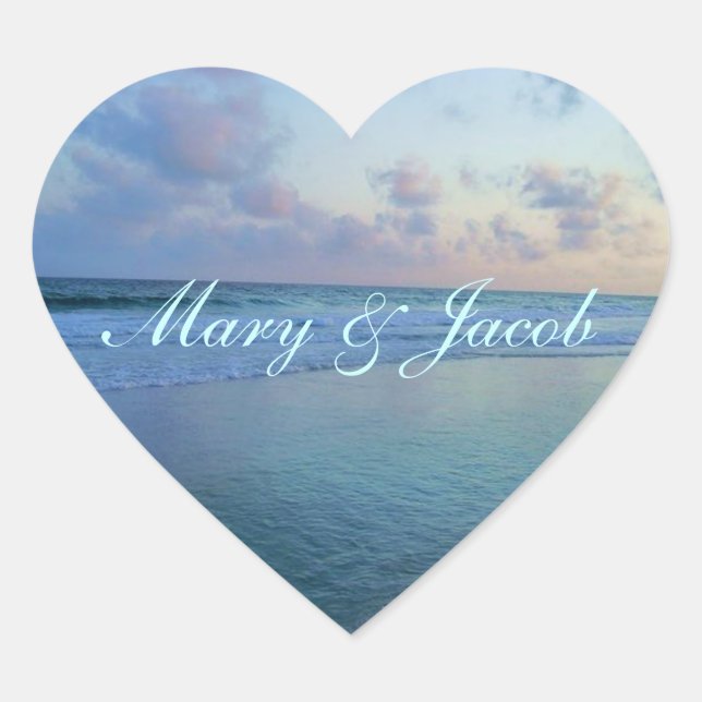 Tides Of Love Heart Sticker (Front)