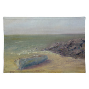 Tide's Rolling In - Boat on the Shore Cloth Placemat