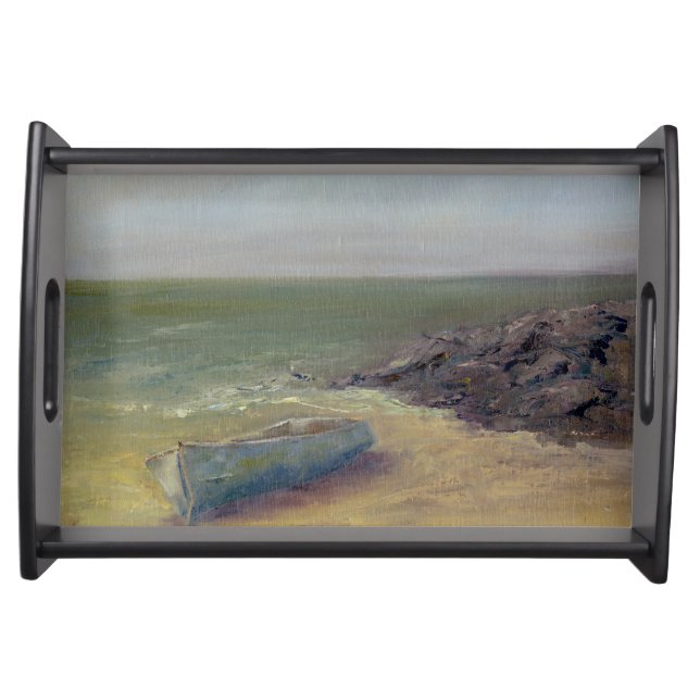 Tide's Rolling In - Boat on the Shore Serving Tray (Front)