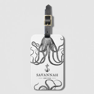 Tide's Tentacles Octopus Theme Luggage Tag